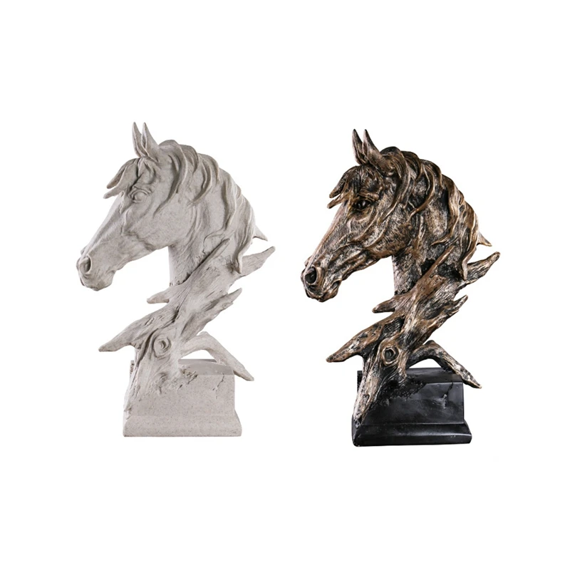 

Sculpture Horse Head Abstract Ornaments Decoration For Home Handcrafts Miniature Model Desk Decor Accessories Statue