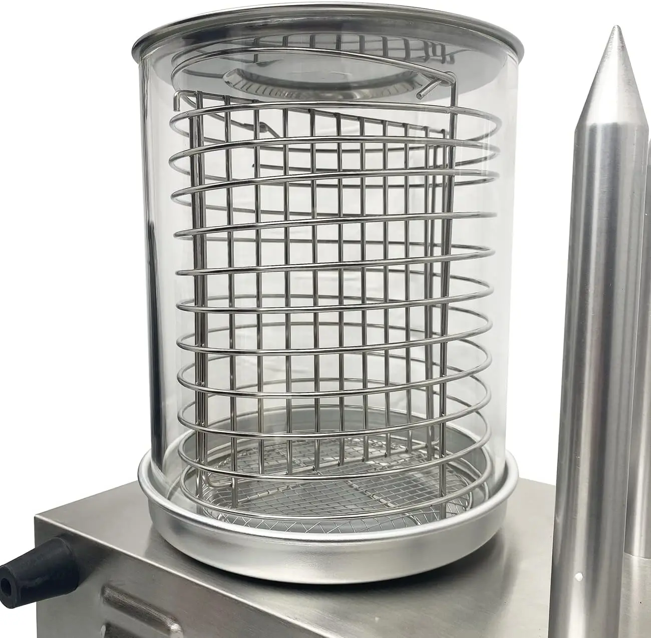 Máquina eléctrica comercial para perros calientes, calentador de bollos a vapor, pan, desayuno, salchichas, Taquitos, cocina de acero inoxidable, 110V, 650W