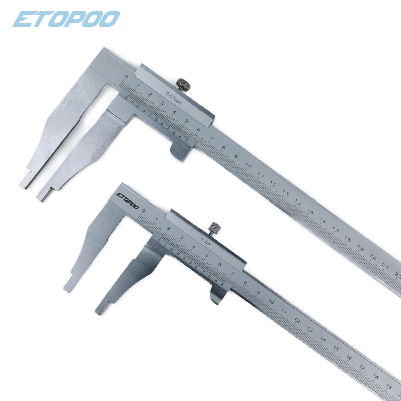 0-200mm x 60mm long jaw Heavy Duty Vernier Caliper with nib jaw High quality measuring tools