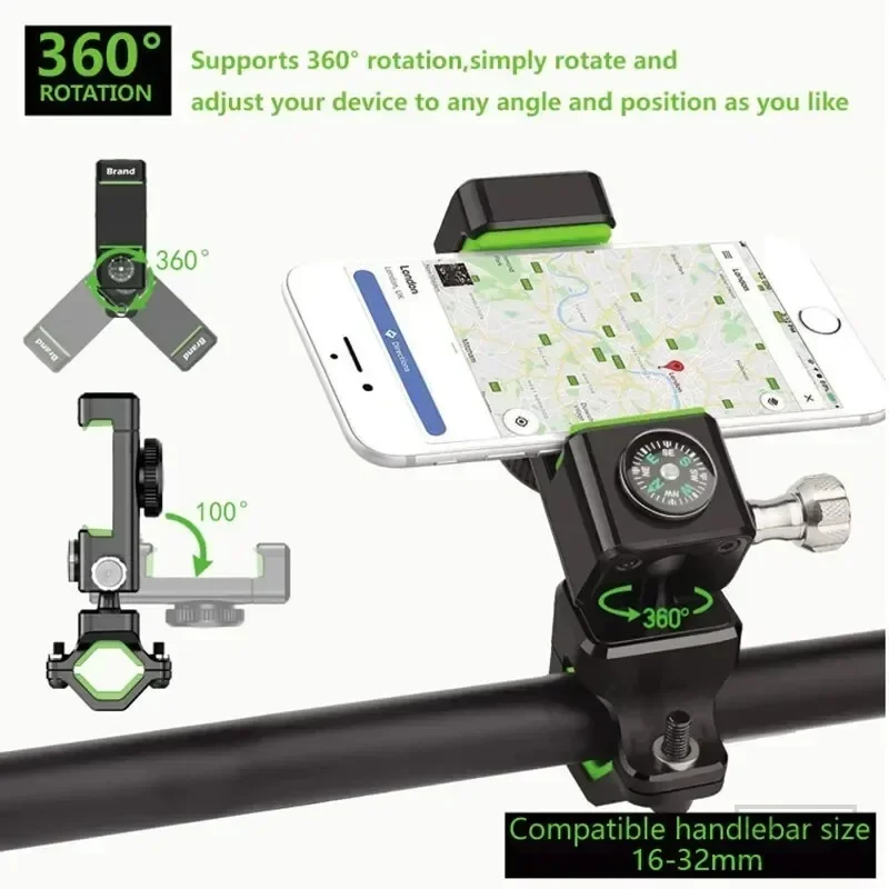 Bicycle & Motorcycle handlebar phone holder Universal with 360 ° rotation for 4.7 \