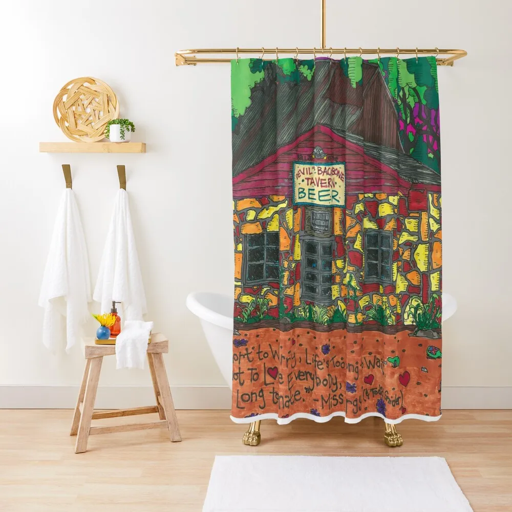 

Devil's Backbone Tavern Tribute Shower Curtain Bathroom Accessorys Bathroom Decor Bathroom Fabric Curtain