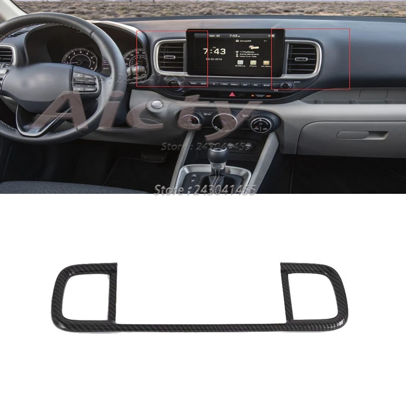 For Hyundai Venue 2019 2020 2021 2022 Interior Accessories Steering Wheel Cover Gear shift panel Car Window Switch Trim sticker