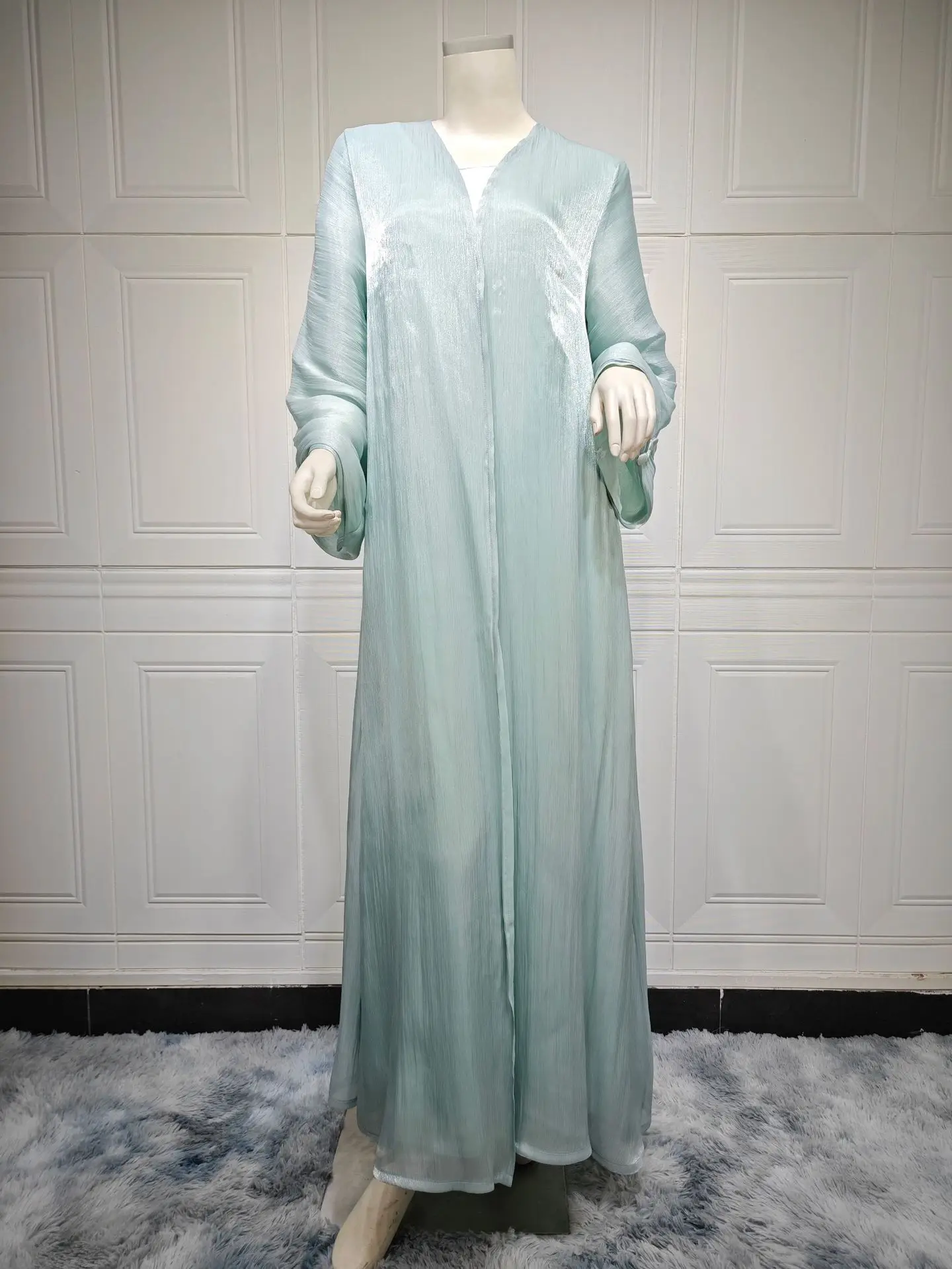 Roupas femininas da moda marroquina do oriente médio, robe árabe islâmico muçulmano, abaya dubai, vestido de seda brilhante, roupa de luxo dubai