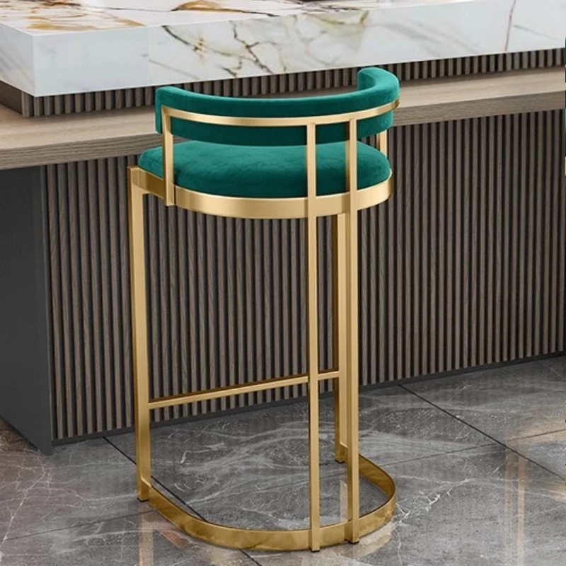 foldable Light Luxury Bar Chair Backrest Modern Simple counter High Stool Interior comfortable sedie ristorante furniture