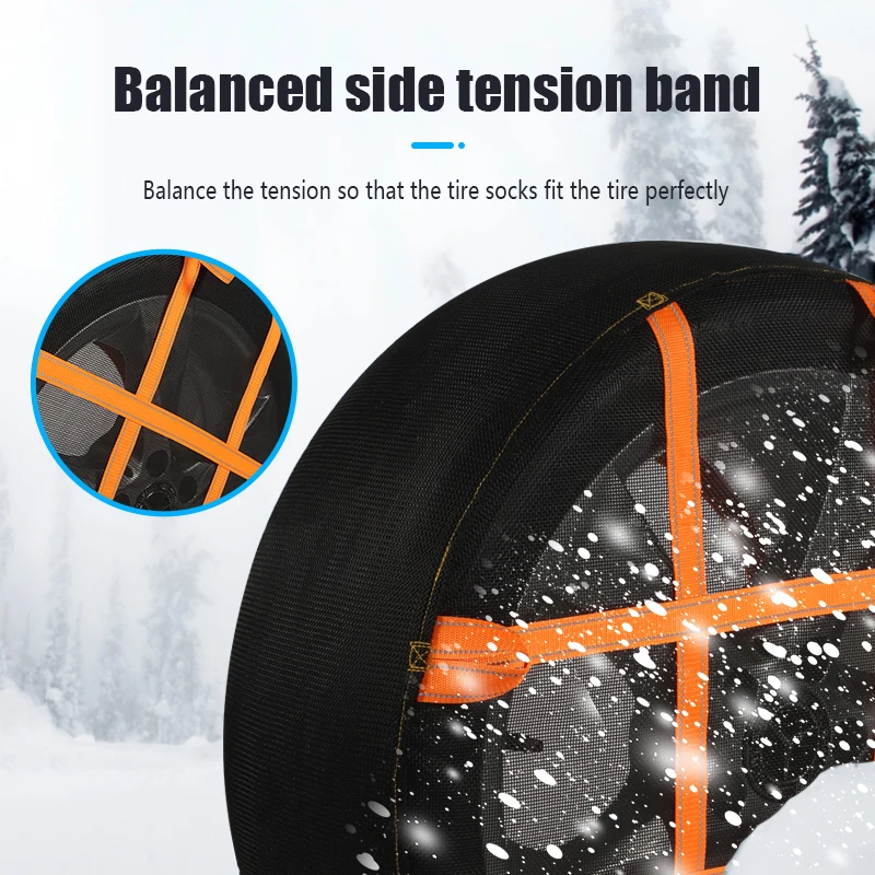 Snow Chain Tyre Chain Set Wheel Ties Belts Car Tires Chains Winter Full Wrapped Anti-Slip Sock Chain Anti Skid Snow Emergency