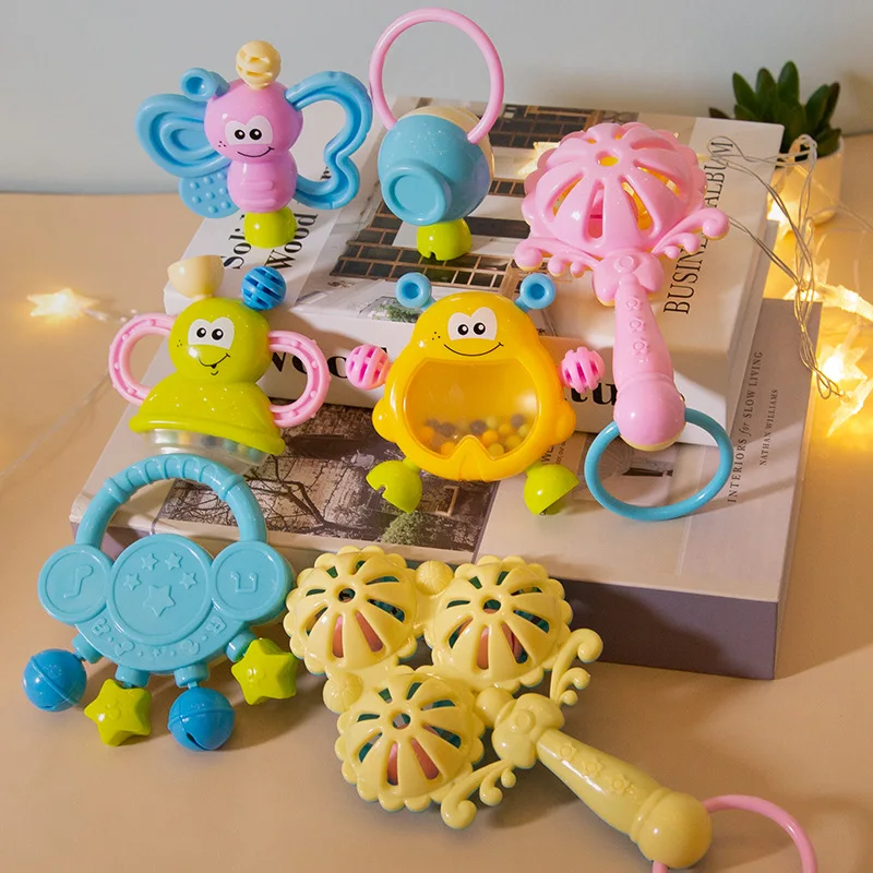 Children's Cute Photo Props Baby Teether Rattle Can Chew Molar Early Education Toys For Small-month-old Babies Newborn Gifts 0-1