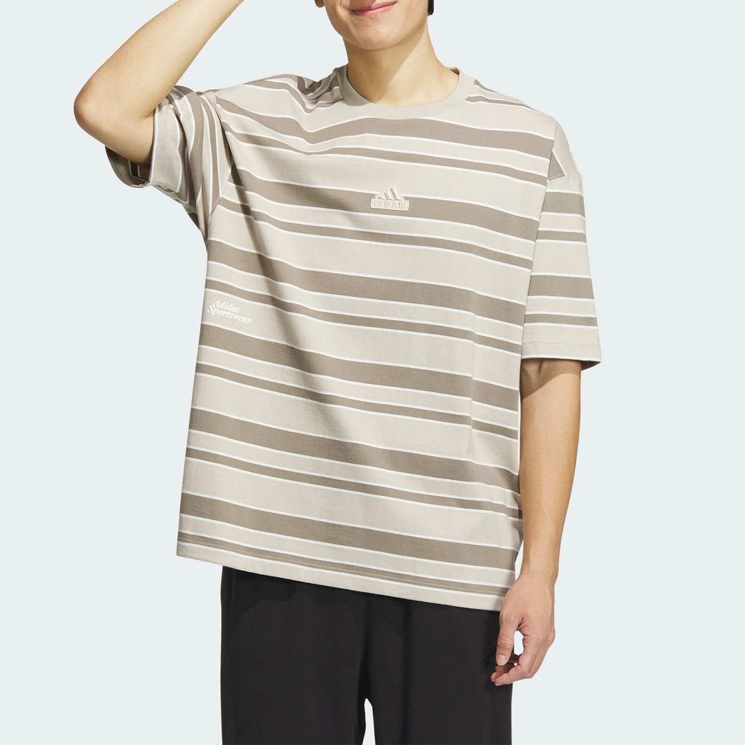 

Adidas genuine genuine ST FL STRIPE T Men's and Women's Casual Sport T-Shirt IT3928