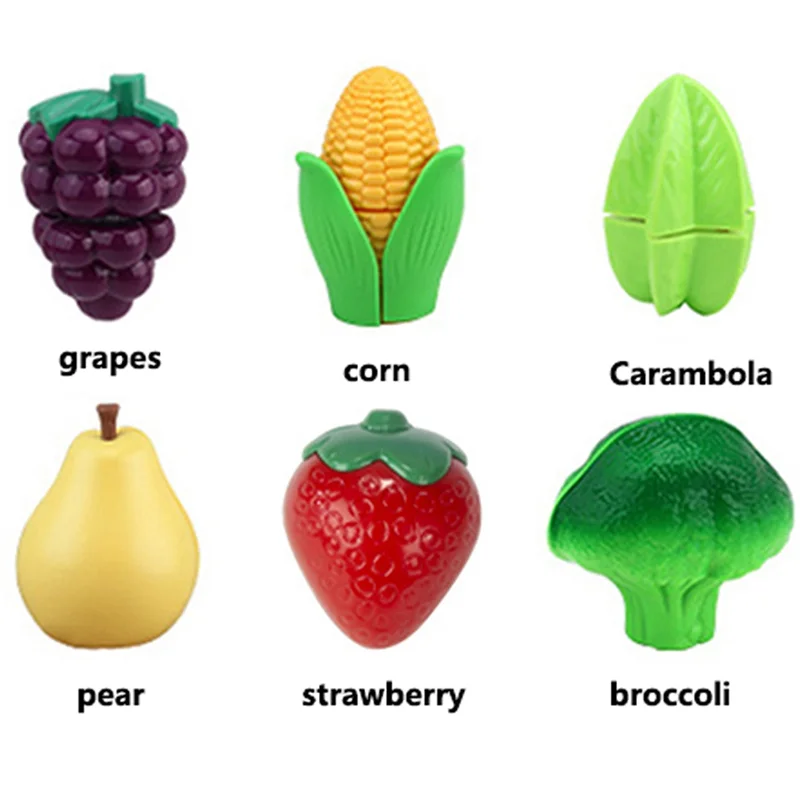 JY-children Fruits et légumes coupés et jouer maison de jeu Simulation cuisine ensemble de 25 pièces adapté aux enfants