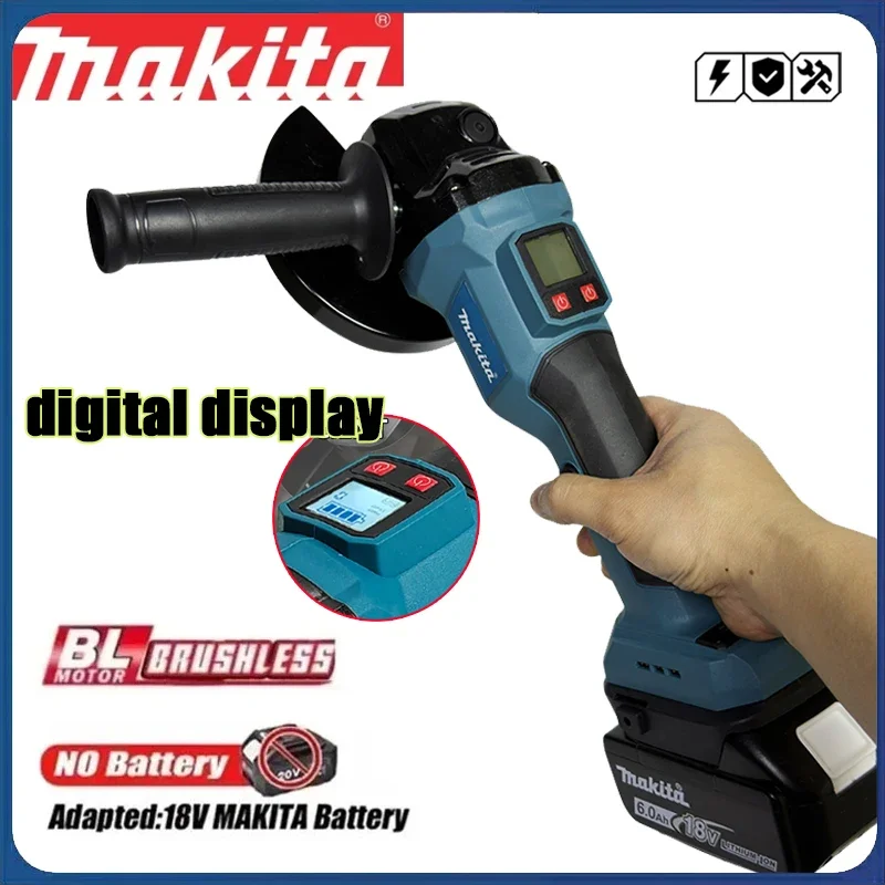 

Makita Tool 125MM Brushless Electric Angle Grinder Digital Display Metal/Wood Polishing Grindind for 18V 20V Battery Tools