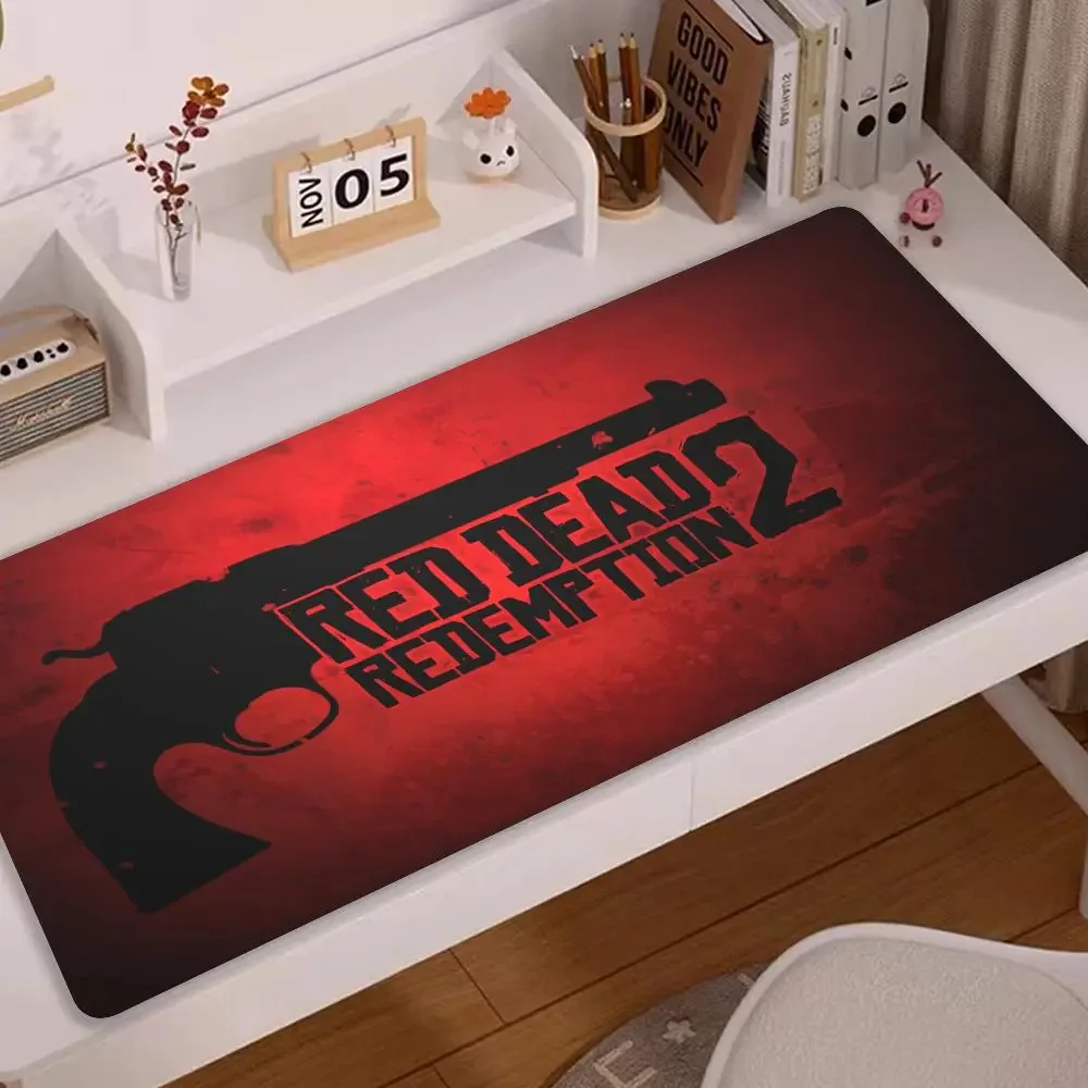 Red Dead Redemption 2 Computer Desk Gaming Mouse Pad Gamer Mousepad Pc Cabinet Large Games Mat Office Accessories Desk Mat Xxl