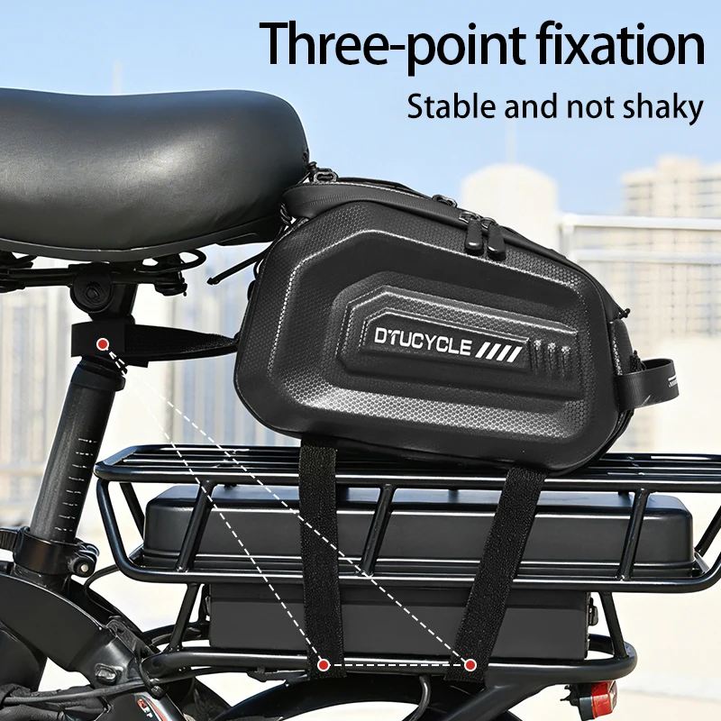 Bolsas para bicicleta DTUCYCLE, bolsas rígidas para el asiento trasero, bolsas para bicicleta de montaña, accesorios para ciclismo, equipo de ciclismo