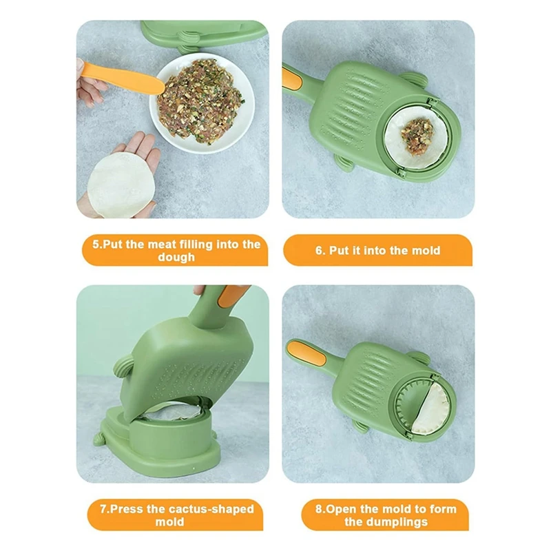 Manual Dumpling Dough Presser, 3 In 1 Dumpling Mold, Non Stick Household Dumpling Maker, Dumplings Making Mold