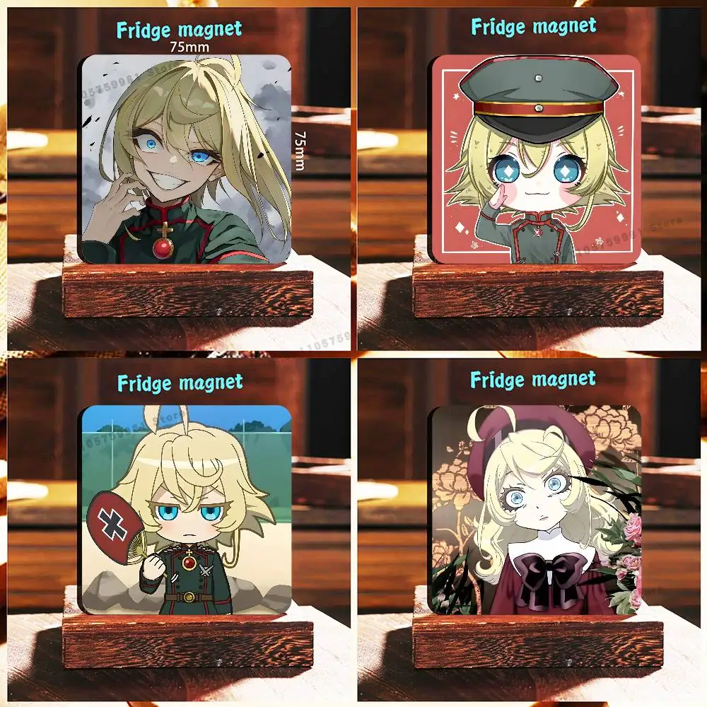 Anime Tanya Icons Cute New PVC Fridge Magnet for Cartoon Refrigerator Decor For Child Magnetic Toy