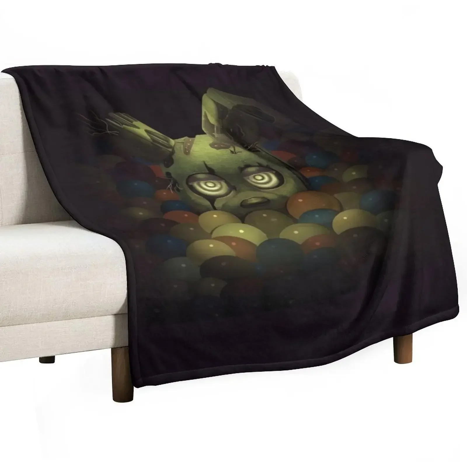 Springtrap in a ball pit Throw Blanket Designers Beautifuls Blankets