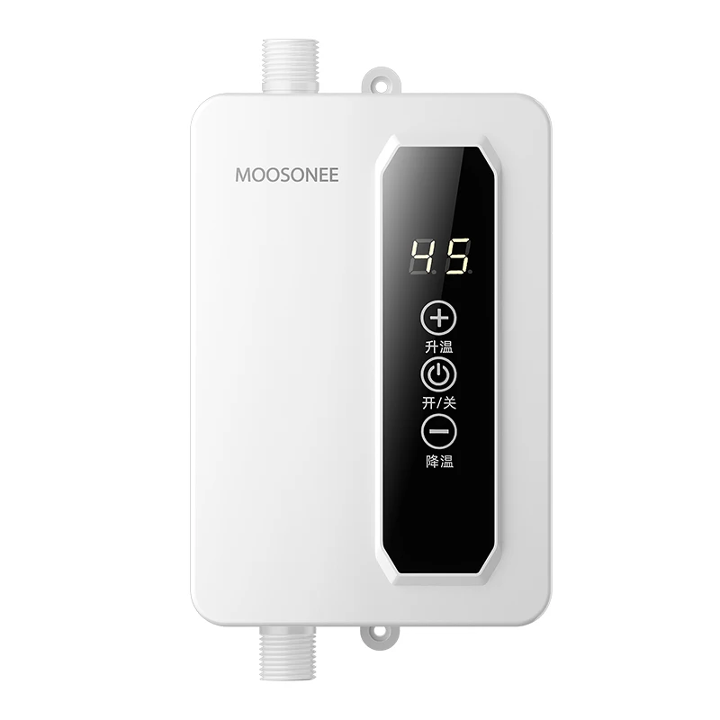 Mini Tankless Electric Water Heater LED Display Instant Geyser Constant Temperature Plastic Storage System for English Garage