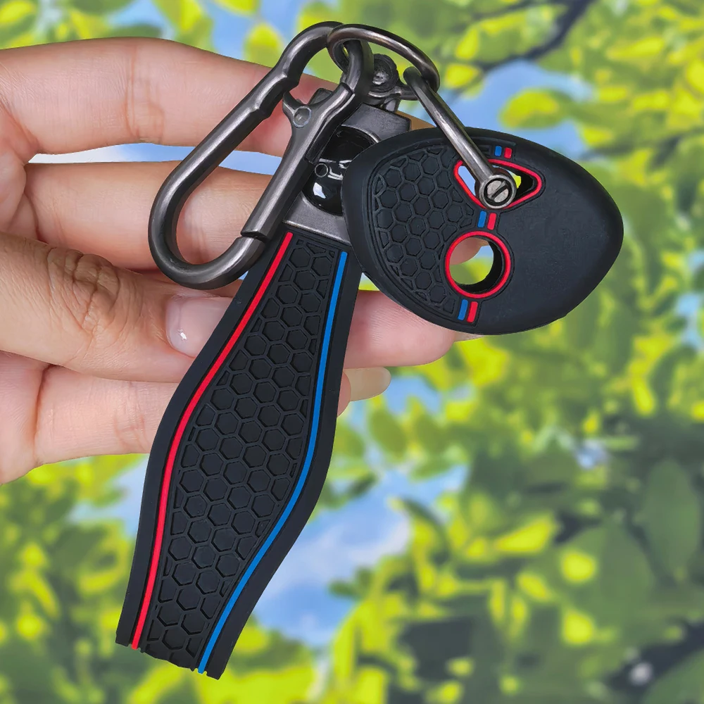 Textured Grip Fob Holder With Keychain For BMW R1200RT R1200GS R1250GS R1250RT K1200R K1200S K1300R K1300S Motorcycle Key Shell