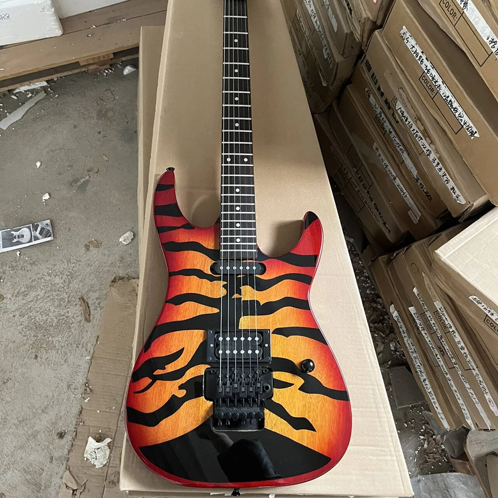 Cherry Sunburst 6 Strings E Floyd Electric Guitar with Rosewood Fretboard