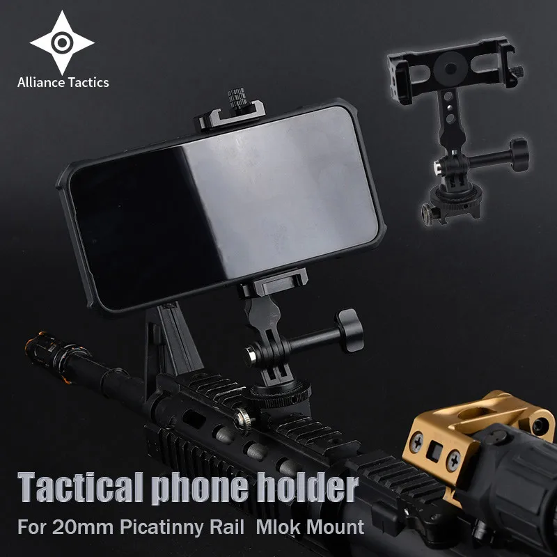 

WADSN Mobile phone holder Mount For 20mm Picatinny Rail Hunting Airsoft Accessories gun first person shooting Youtube video