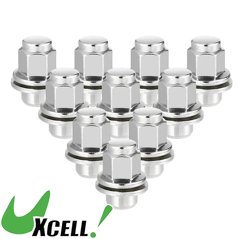 Uxcell 10 Pcs Chrome Bulge Acorn Wheel Lug Nuts M12x1.5 for Jaguar F-Type 2014-2021 for Jaguar XE 2017-2020 C2C35294/C2C35294010