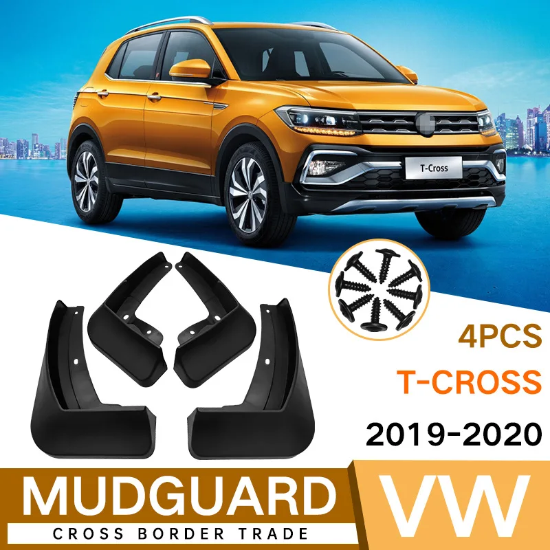 

For Volkswagen T-Cross 2019-2020 Car Molded Mud Flaps Splash Guards Mudguards Front Rear Styling Front Rear Car Accessories