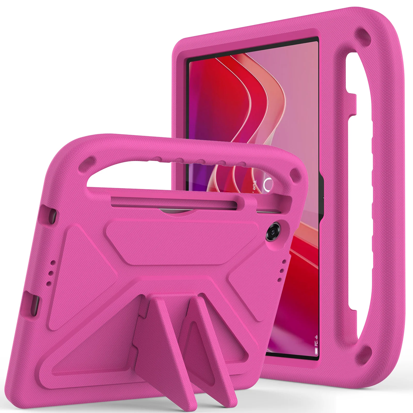 Kickstand EVA Case For Lenovo Tab 10.1 2025 K10C TB-311FU ZAEH0019IN ZAEH0180IN ZAEJ0054IN With Hand Holder Kids Friendly Cover