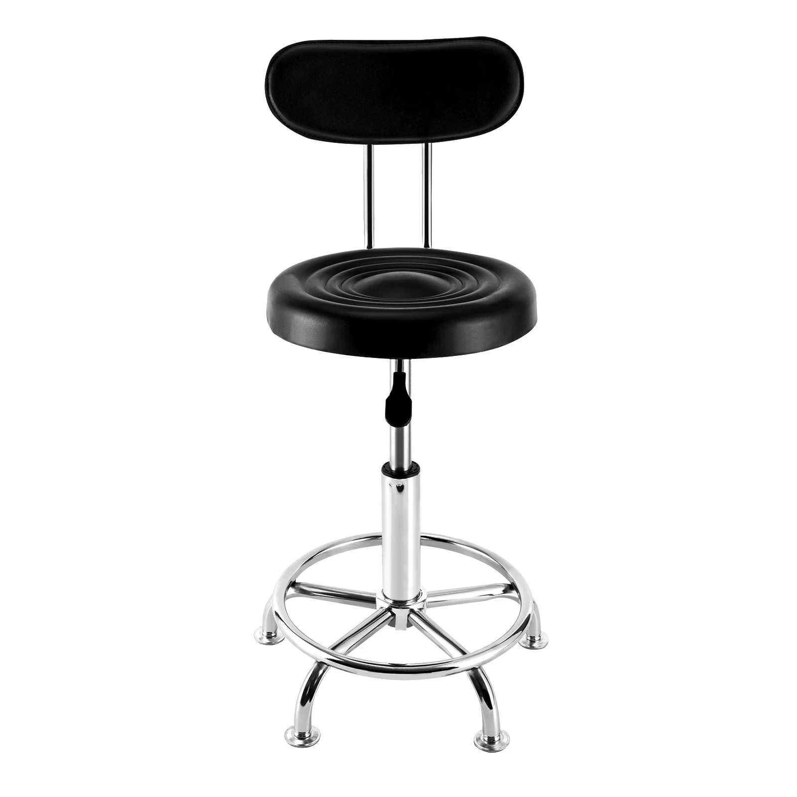 Salon Chair with Comfortable Backrest, Adjustable Long-Hour Sitting Without Fatigue, 330lbs Weight Capacity, Black Modern Design image 5