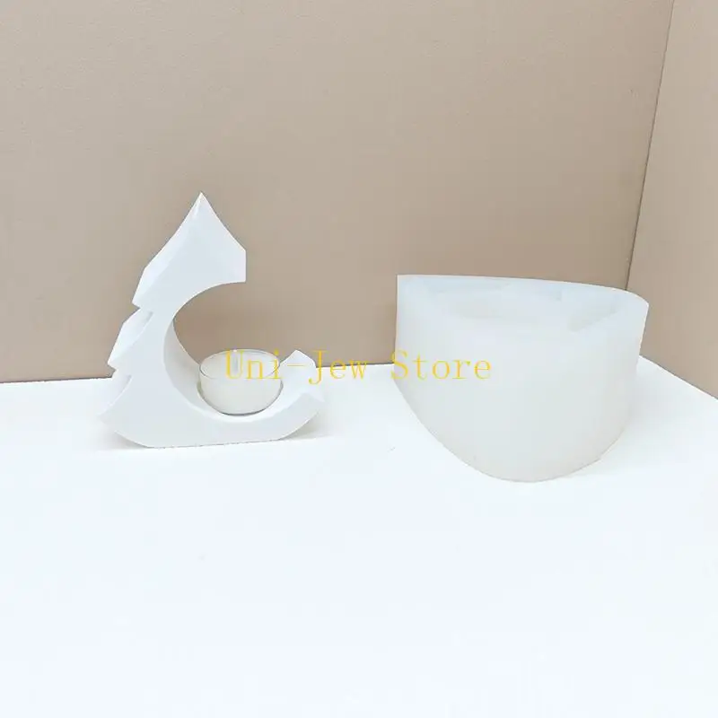 40 جيجابايت شكل منزل الشمعدان اللدائن قالب لتقوم بها بنفسك حامل شمعة الاسمنت ملموسة سيليكون قوالب الايبوكسي الراتنج قالب الحرفية #5