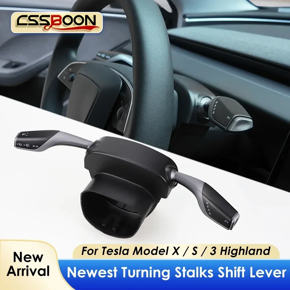 

Mini Steering Wheel Physical Gear Shifter for Tesla Model 3 Highland X S OEM Style Turning Stalk Bar Handle Upgrade Accessories