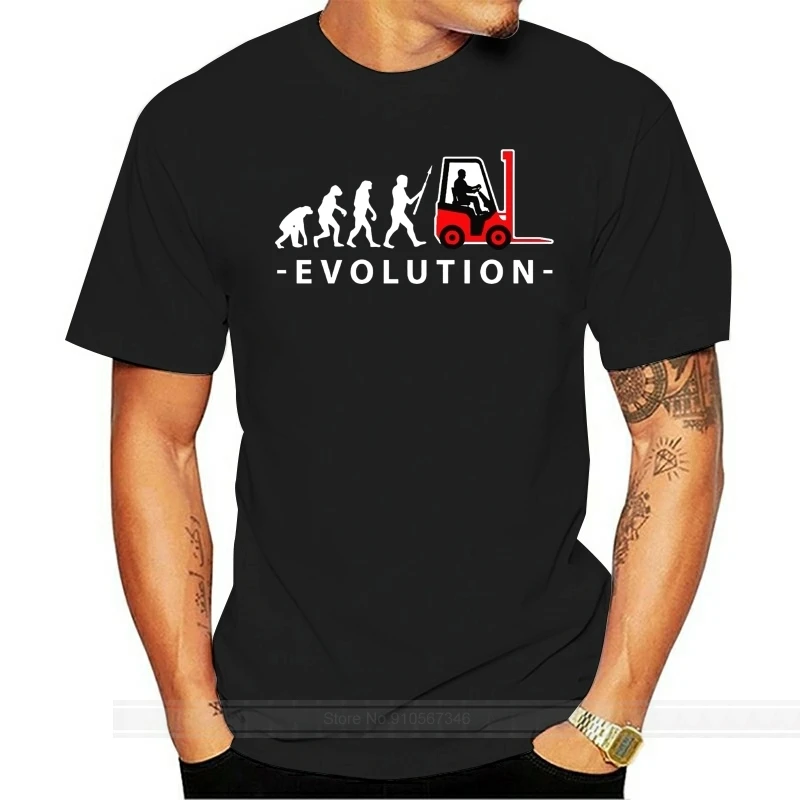 Evolution Forklift Driver Forklift Situation Rist Logistics Work Fun New Men T-Shirt Men Summer Style Casual Tee