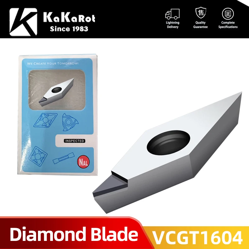 

KaKarot VCGT160402 VCGT160404 VCGT160408 Diamond Insert VCGT PCD Aluminum Alloy End Mill Tool CNC Carbide CBN Turning Lathe