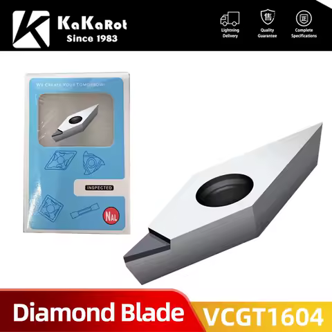 KaKarot VCGT160402 VCGT160404 VCGT160408 Diamond Insert VCGT PCD Aluminum Alloy End Mill Tool CNC Carbide CBN Turning Lathe