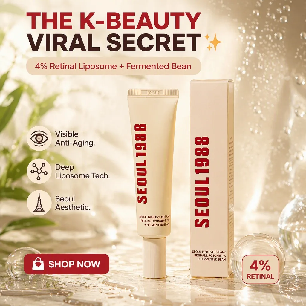 Seoul 1988 Retinol Eye Cream Anti Aging Dark Circles Wrinkles Swelling Firming Lifting Eye Serum Korean Skincare Beauty Eye Care