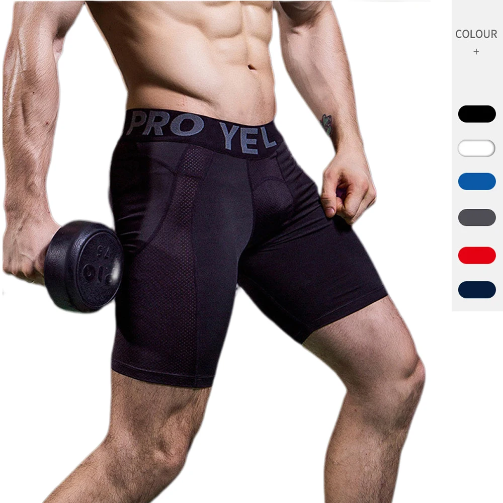 Gym Muscle Training Tights Sport Shorts Men Mesh Quick Dry Sweatpants Jogger Fitness Running Sportswear Bodybuilding Workout