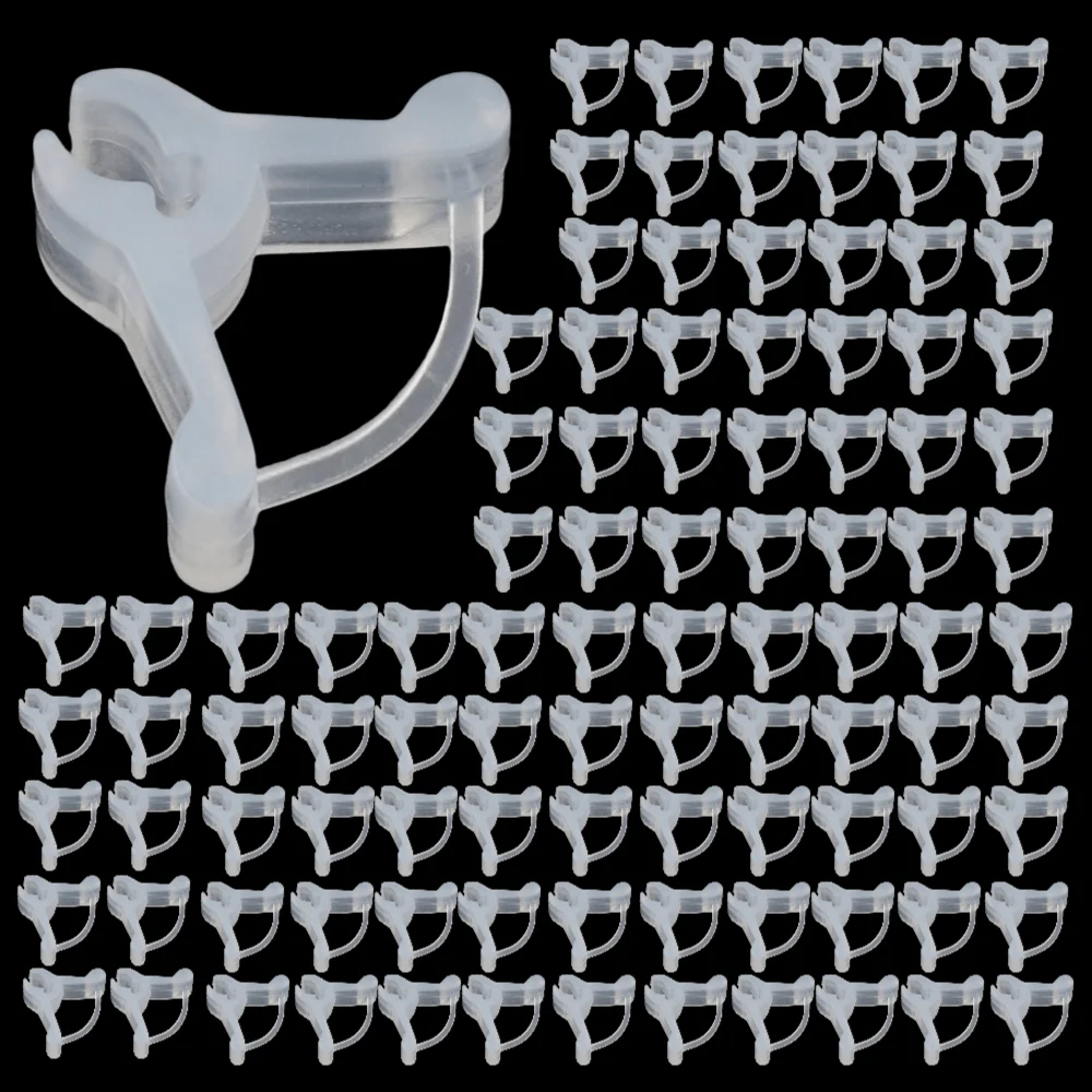 100PCS Transparent Plant Grafting Clips PE 2.0-4.5mm Seedlings Grafting Clamps Clear Material Mini Size Seedling Grafting Clips