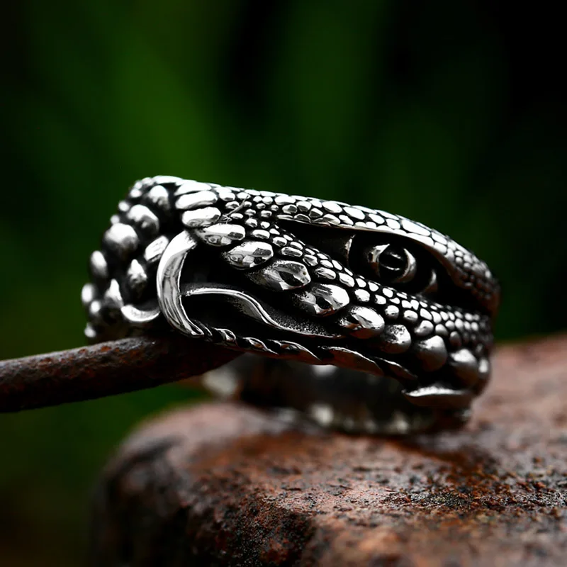 BEIER 2022 New Creative Design Crocodile Ring Crocodile Eye Ring For Men Hip Hop Party Jewelry Gift Dropshipping