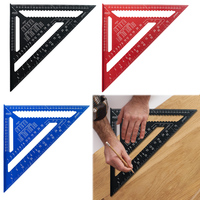 12 Inch Triangle Ruler Aluminum Alloy Measuring Square Ruler 90° Triangle Carpenter Square Ruler Wood Working Tools