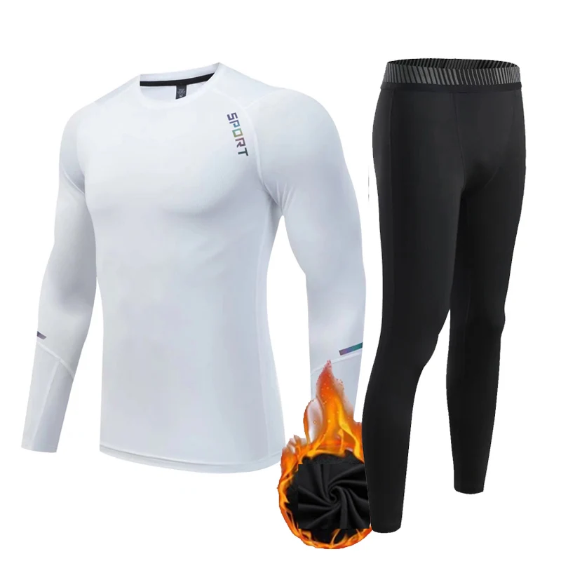 Thermal Underwear Men Winter Long Sleeve Shirts Compression Help Fitness Clothing Kids Base Layer Sports Workout Sportswear Mens