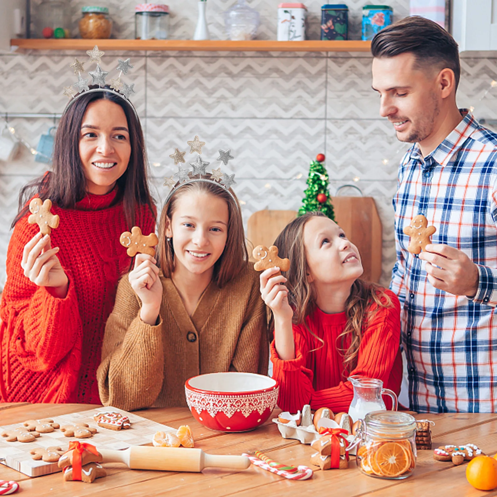 

Star Hair Hoops Christmas Headband For Elegant Xmas Hair Band Sweet Holiday Party Accessory