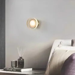 LED Wall Lights Bedroom Bedside Lamps for Room Decoration Creative Living Room Corridor Indoor Lighting Small Round Wall Sconce