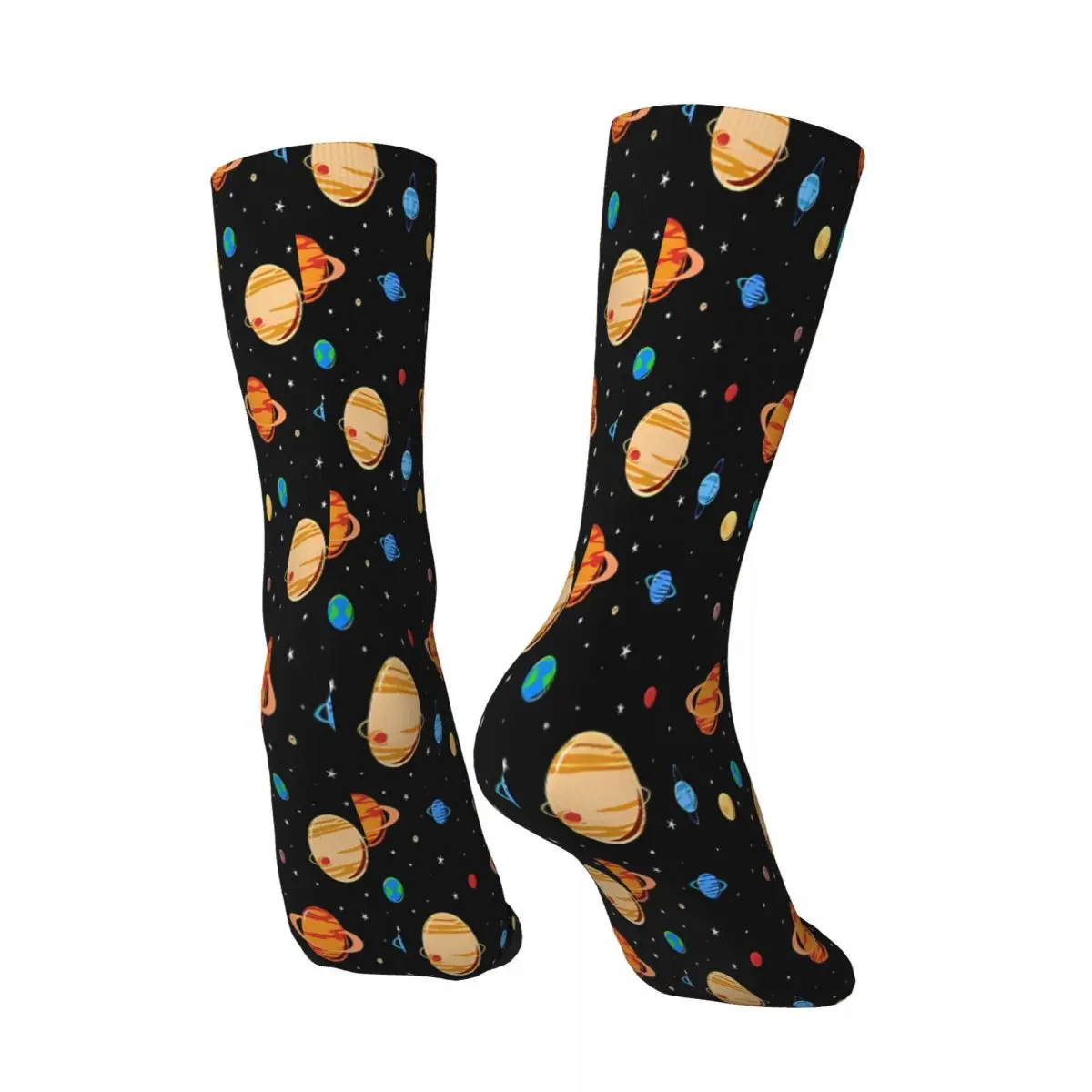 Cute Planets Pattern Sock Socks Men Women Polyester Stockings Customizable Funny