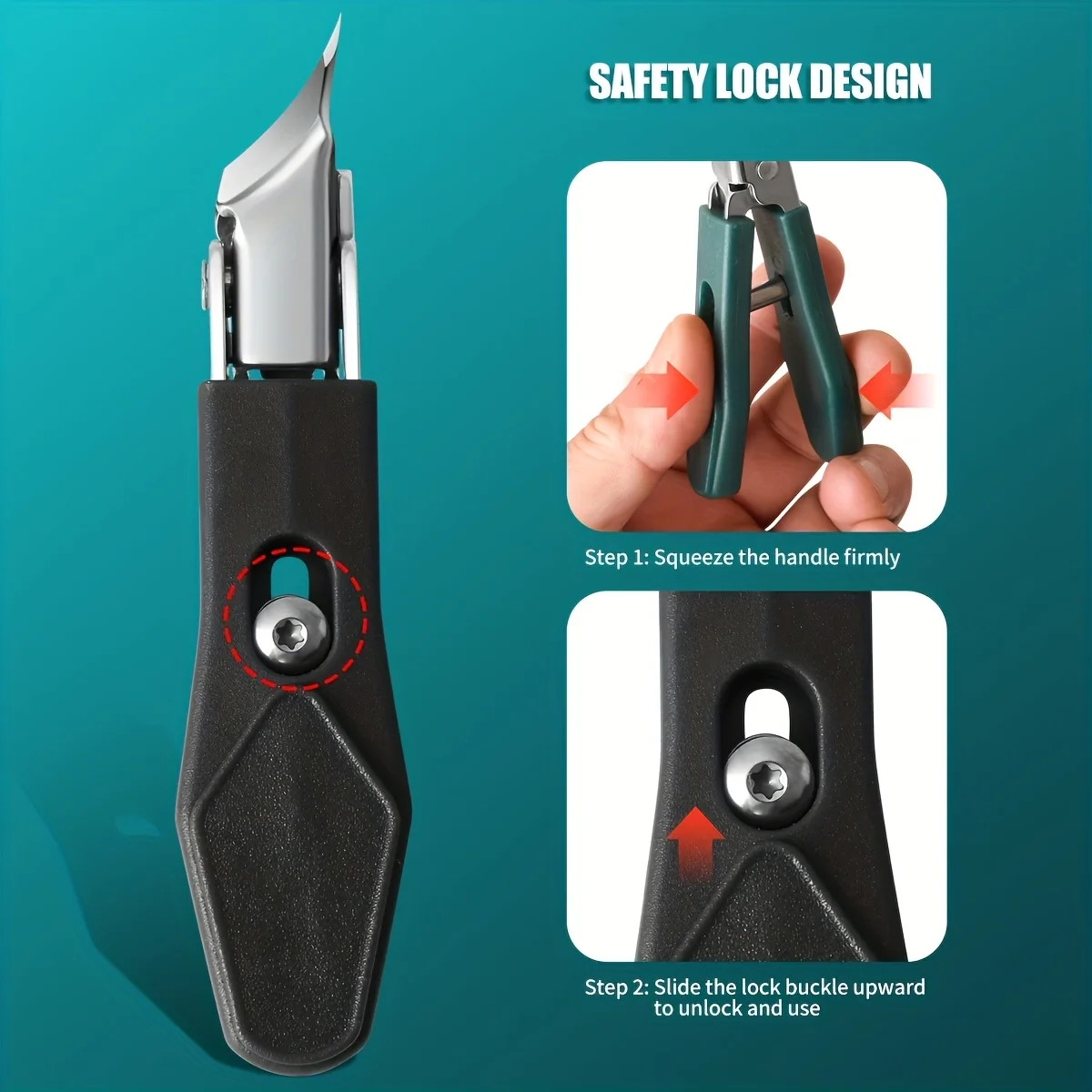 Stainless Steel Nail Clippers with Eagle Beak Design Super Pointed Nail Groove Thick Nail & Large Opening for Precision Cutting