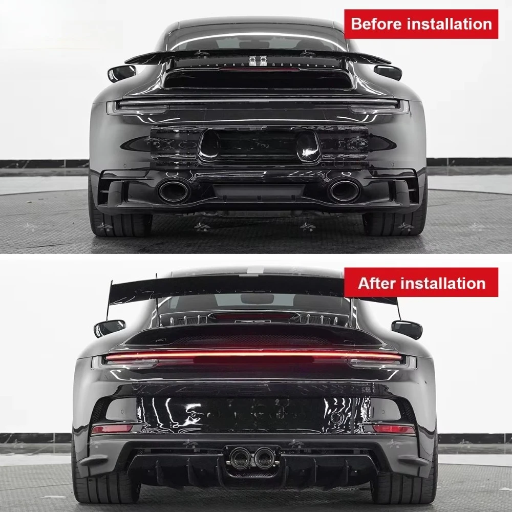 pp Material Rear/Front Bumpers Side Skirt for 911 992 2019-up GT3 Style Bolt-On Body Kit