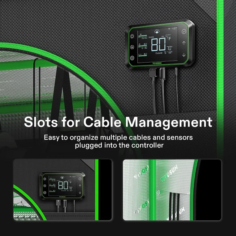 Imagem -06 - Sistema Inteligente Grow Tent com Ventilação e Circulação Automáticas Wi-fi Integrado Grow Tent Kit Programação Full Spectrum 2.7x2.7