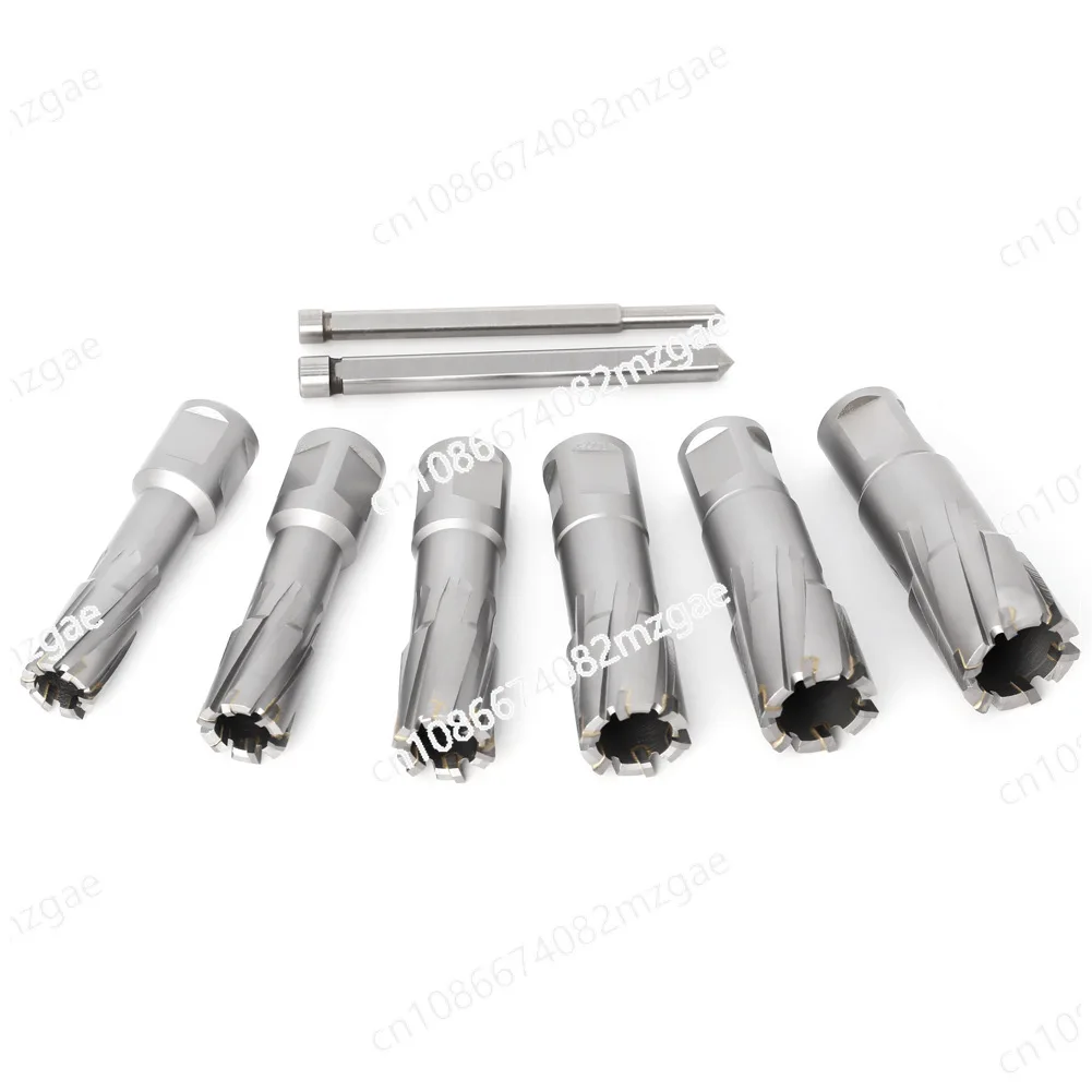 6-Piece Set of Hollow Drill Bits, Magnetic Drill Bits, Coring Bits, Carbide Drill Steel Plate Hole Opener