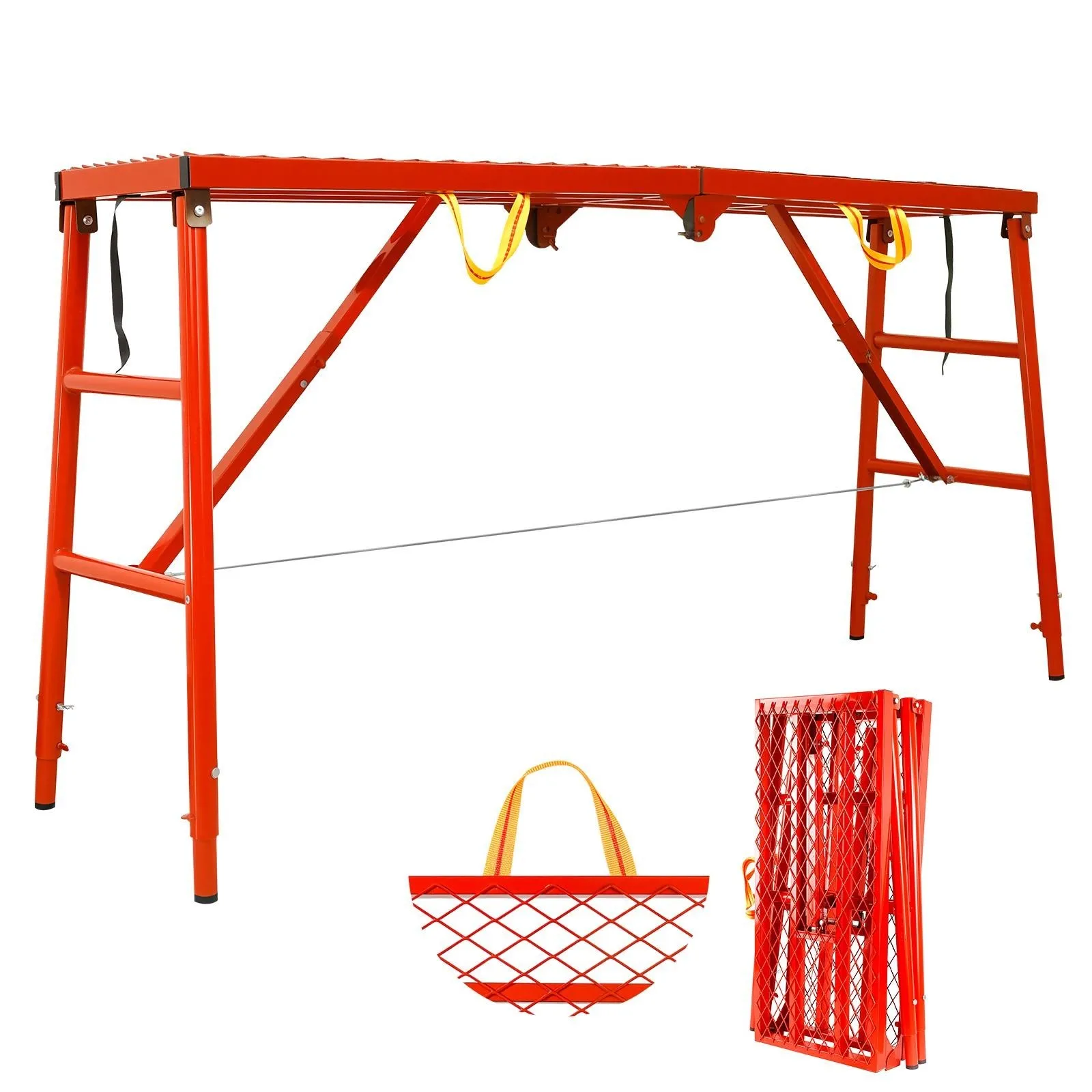 

770LBS Folding Scaffolding Platform 5-Level Height Adjustable Work Platform