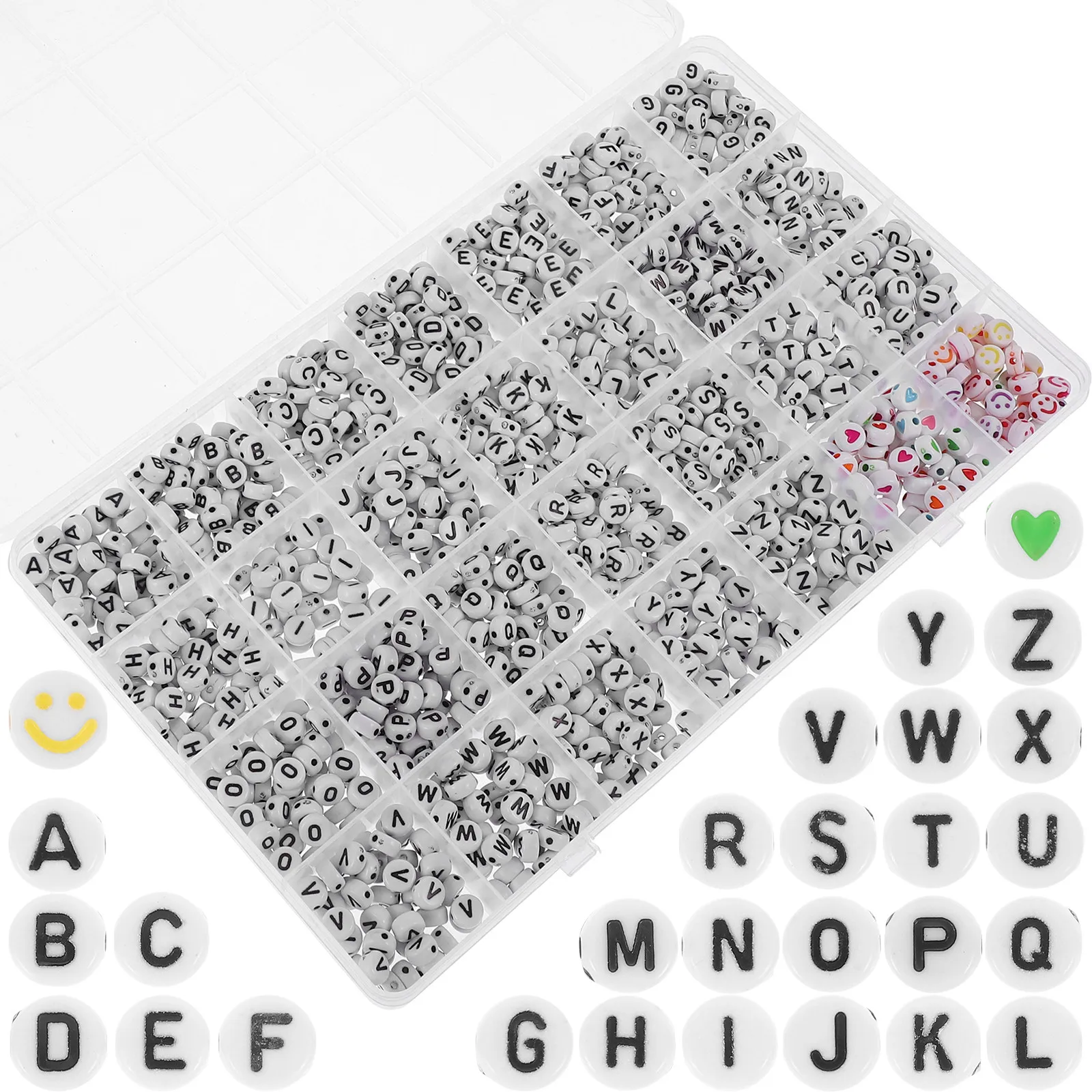 

1 Box DIY Acrylic Beads English Alphabet Letters for Jewelry Making Craft Projects Handmade Bracelet Necklace Earring Decorative