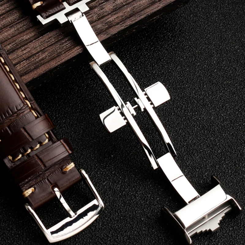 For Longines Masters Collection L3 L4 L2.628/L2.673 Watch Strap Cowhide Leather Butterfly Buckle watchband 19 20 21mm Wrist band