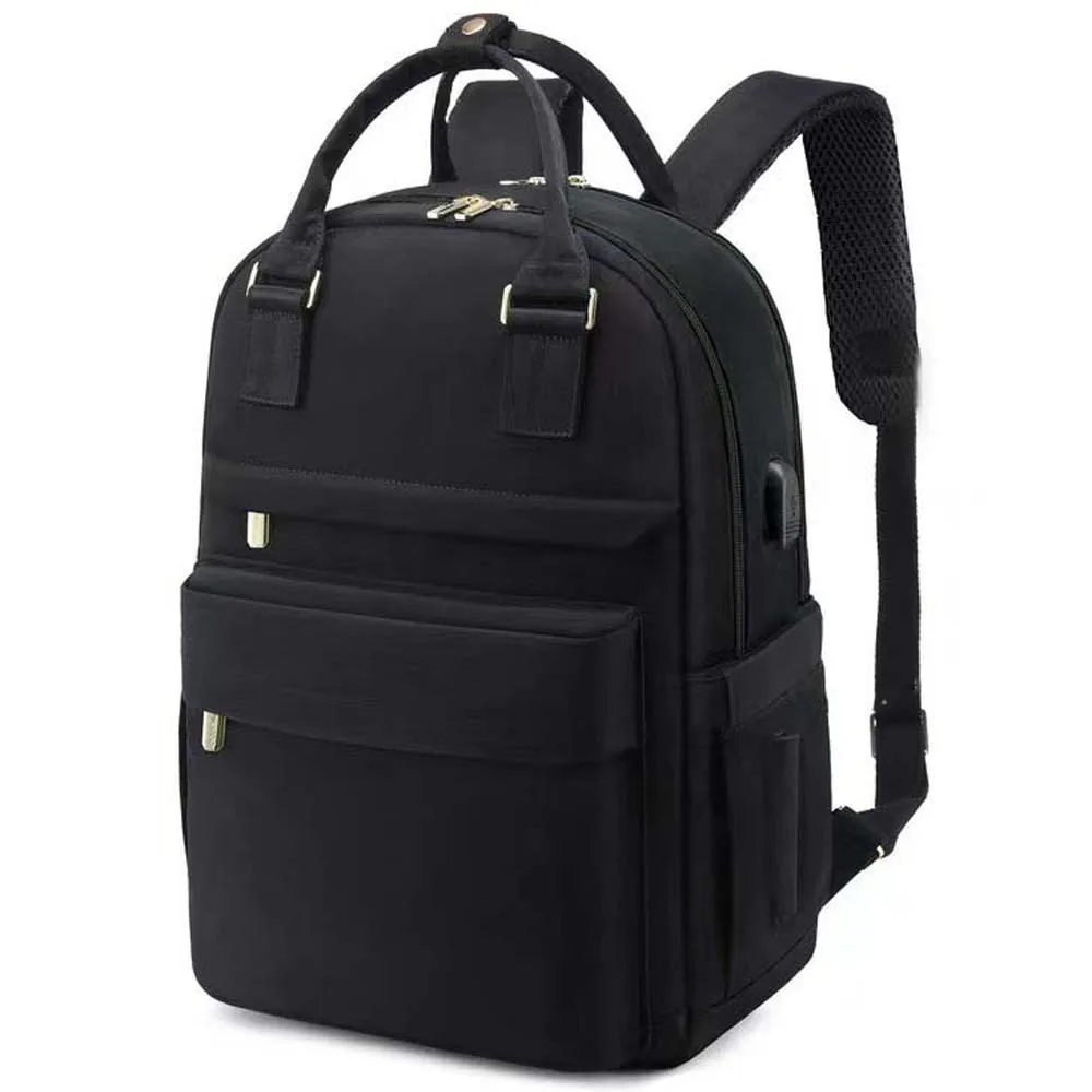 

Oxford Cloth Laptop Backpack Large Capacity with USB Port Large capacity School Bag Fixed Webbing 16 inch Travel Daypack Men