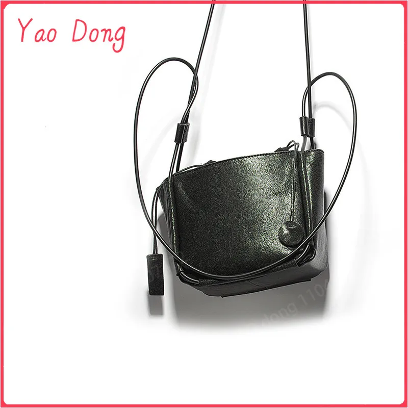 Yao Dong A nova bolsa feminina de couro retrô original feita à mão bolsa de ombro de pele de carneiro macia casual pequena bolsa quadrada crossbody