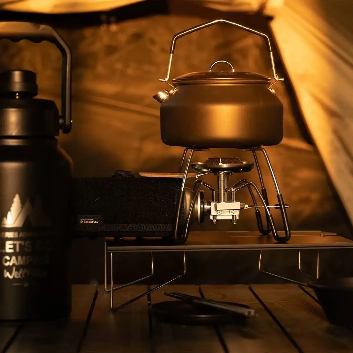 WELLHIKE Tragbarer Klappbarer Schwarzer Spider-Gaskocher Camping-Kartenkocher Outdoor-Küchenausrüstung für Picknick, Grillen, Backpacking und Kochen – Detail 11